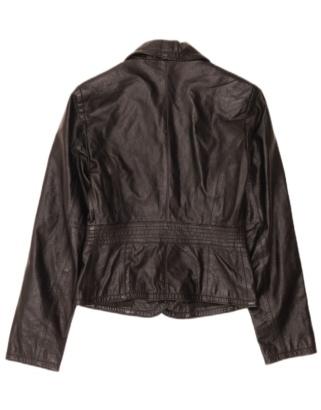 Sisley Womens Crop 2-knaps læderblazerjakke IT 40 Small Black
