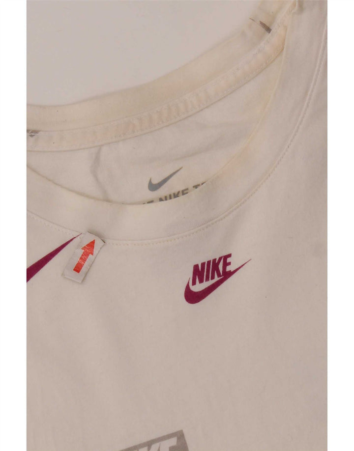 Nike grafisk T-shirt top til mænd, stor hvid bomuld