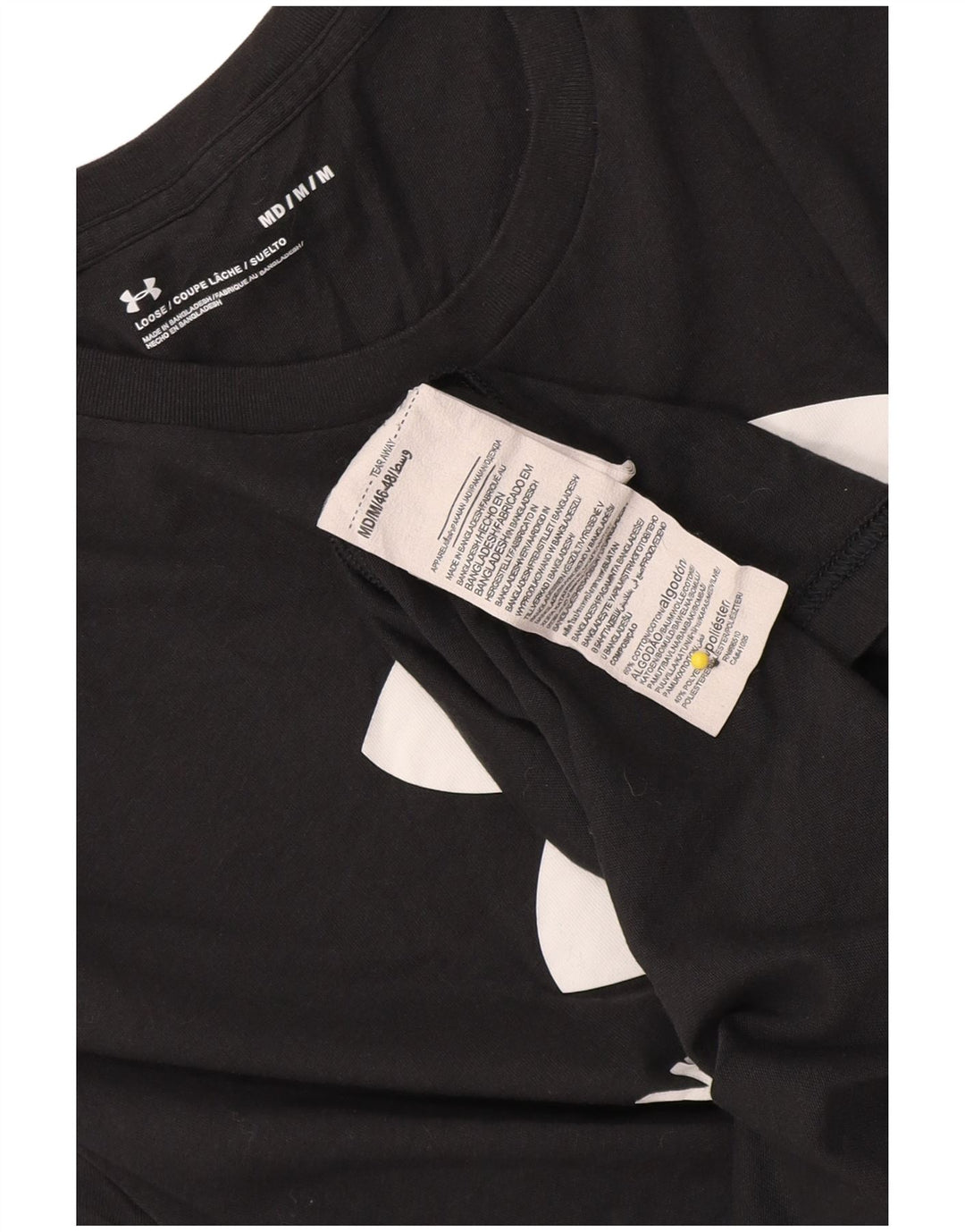 Under Armour Herre grafisk T-shirt Top Medium Sort Bomuld