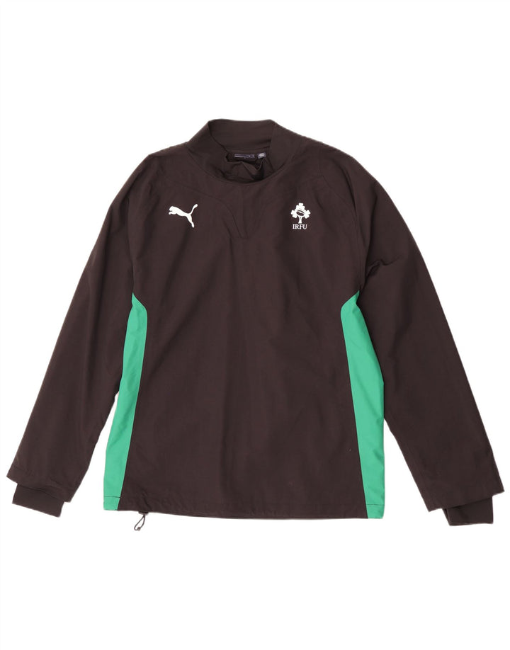 Puma Herre IRFU Pullover Træningsdragt Top Medium Sort Colourblock Nylon