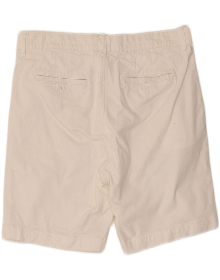 Zara Herre Chino Shorts EU 42 Large W32 Hvid Bomuld