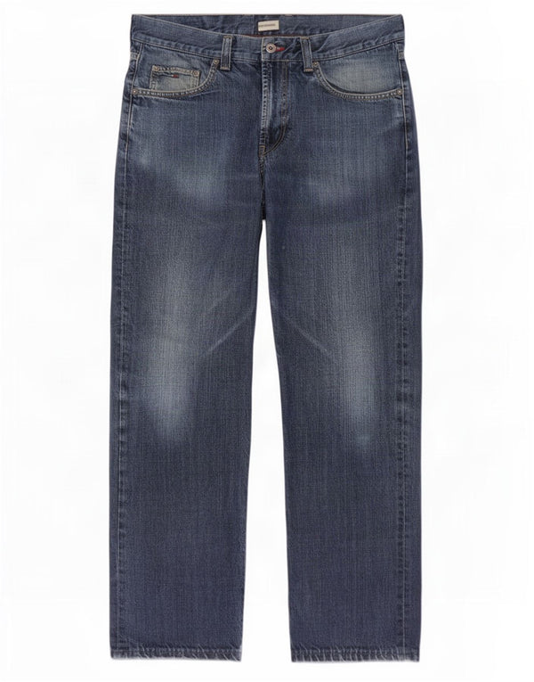 Tommy Hilfiger Straight Jeans til mænd W34 L34 Marineblå bomuld