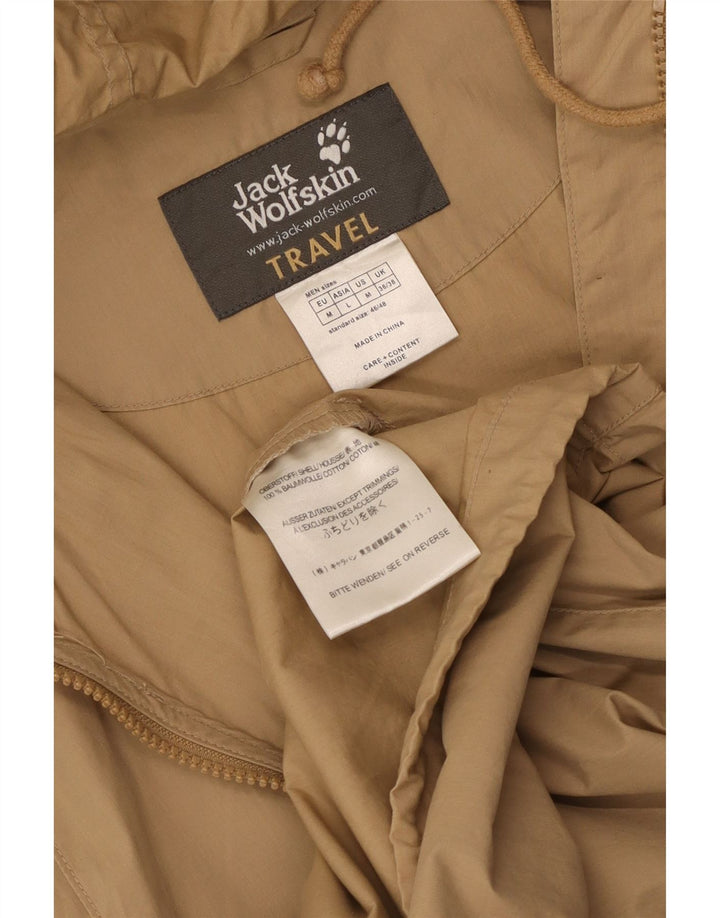 Jack Wolfskin Herre Grafisk Hooded Bomber Jacket UK 36/38 Medium Beige