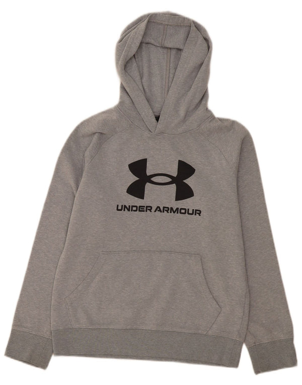 Under Armour Boys Cold Gear Grafisk hættetrøjetrøje 11-12 år Large Grå