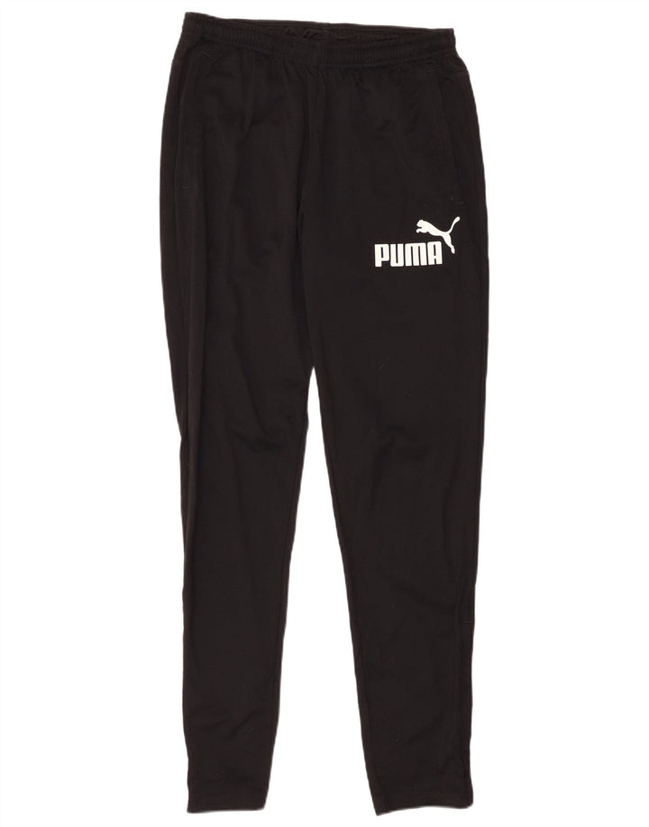 PUMA Mens Graphic Tracksuit Trousers Medium Black