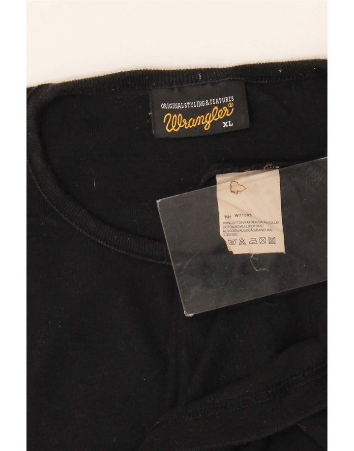 Wrangler Herre T-Shirt Top XL Sort Bomuld