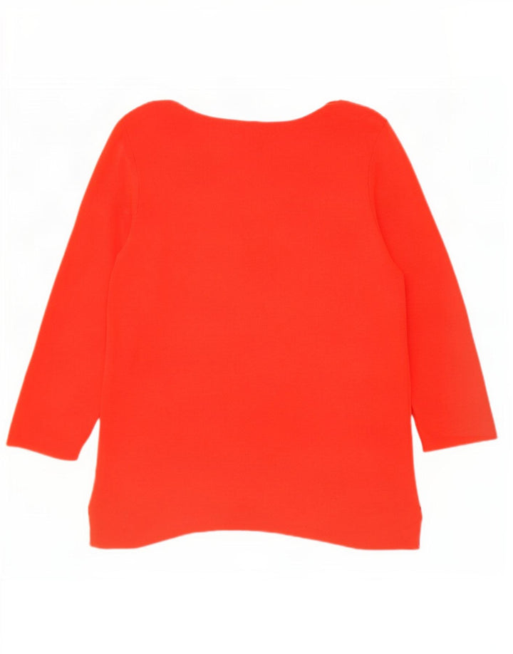 Hobbs Dame Top 3/4 ærmer UK 14 Large Red Viscose