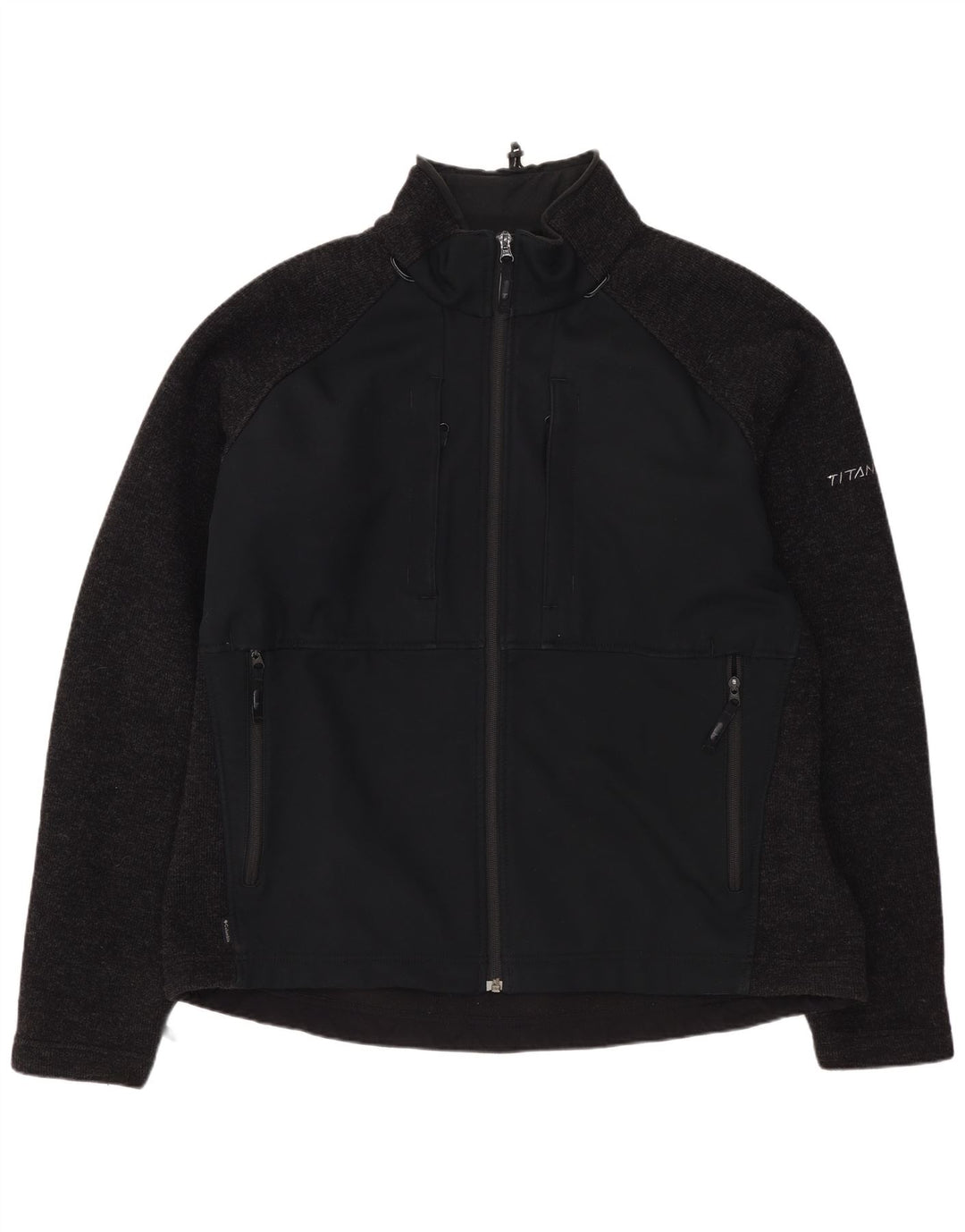COLUMBIA Herre Titanium træningsdragt Topjakke XL Marineblå Colourblock Uld