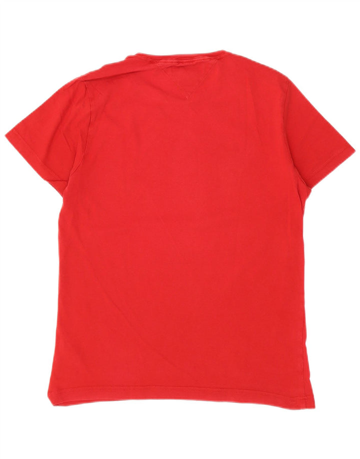 TOMMY HILFIGER Mens Graphic T-Shirt Top Small Red Cotton