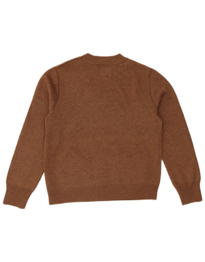 Zara Girls Crew Neck Jumper Sweater 11-12 År Brun Polyester