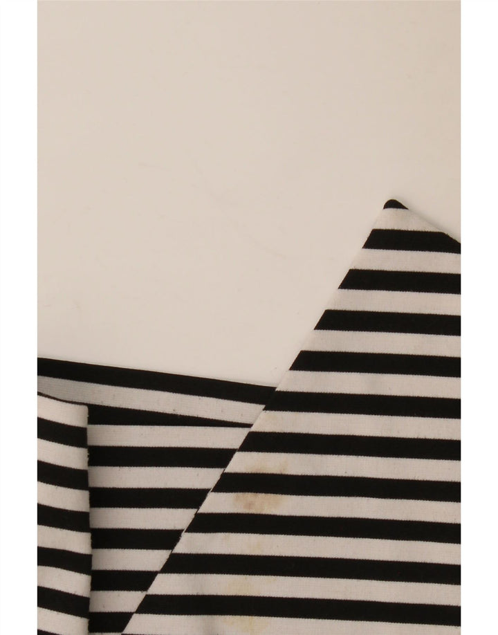 Marks & Spencer Dame Asymmetrisk Nederdel UK 14 Large W34 Sort Stribet