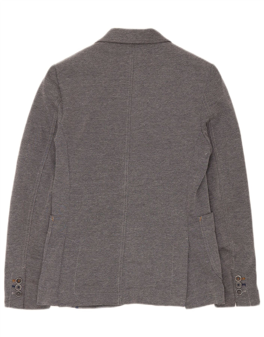 Zara Herre 2-knaps blazerjakke EU 46 Lille grå polyester