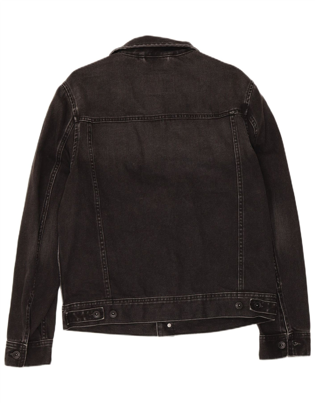 Marks & Spencer Herre denimjakke UK 38 Medium Sort Bomuld