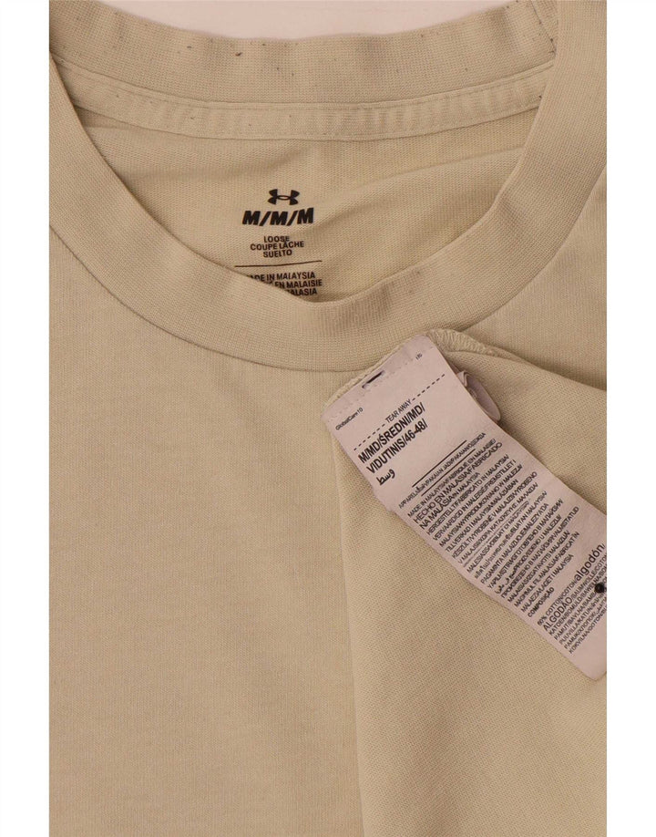 Under Armour Herre grafisk T-shirt Top Medium Beige Bomuld