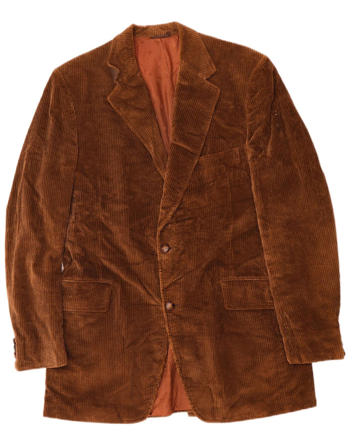 LONDON FOG Herre 2-knaps Corduroy blazerjakke EU 42 XL Brun bomuld
