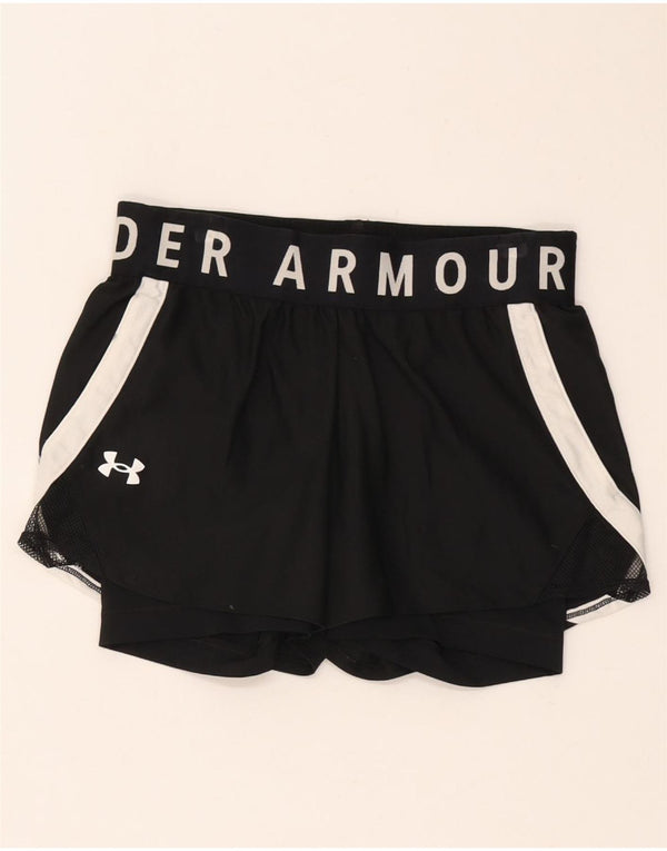 Under Armour Graphic Sports Shorts til kvinder UK 6 XS Sort Colourblock