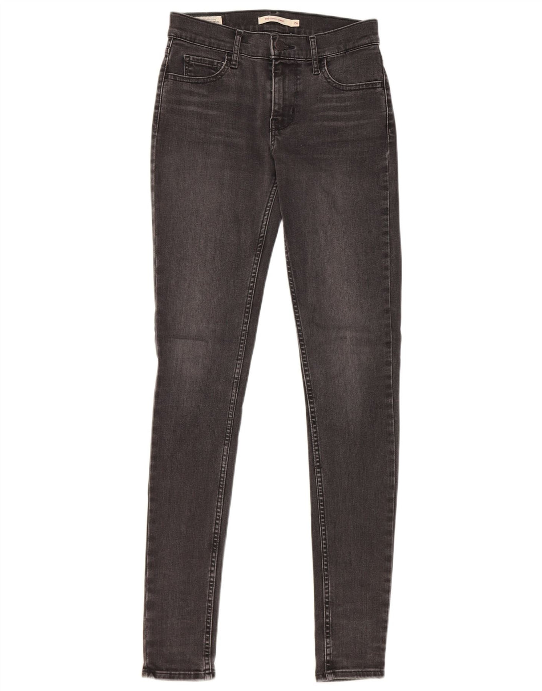 Levi's Dame 710 Super Skinny Jeans W26 L32 Grå Bomuld