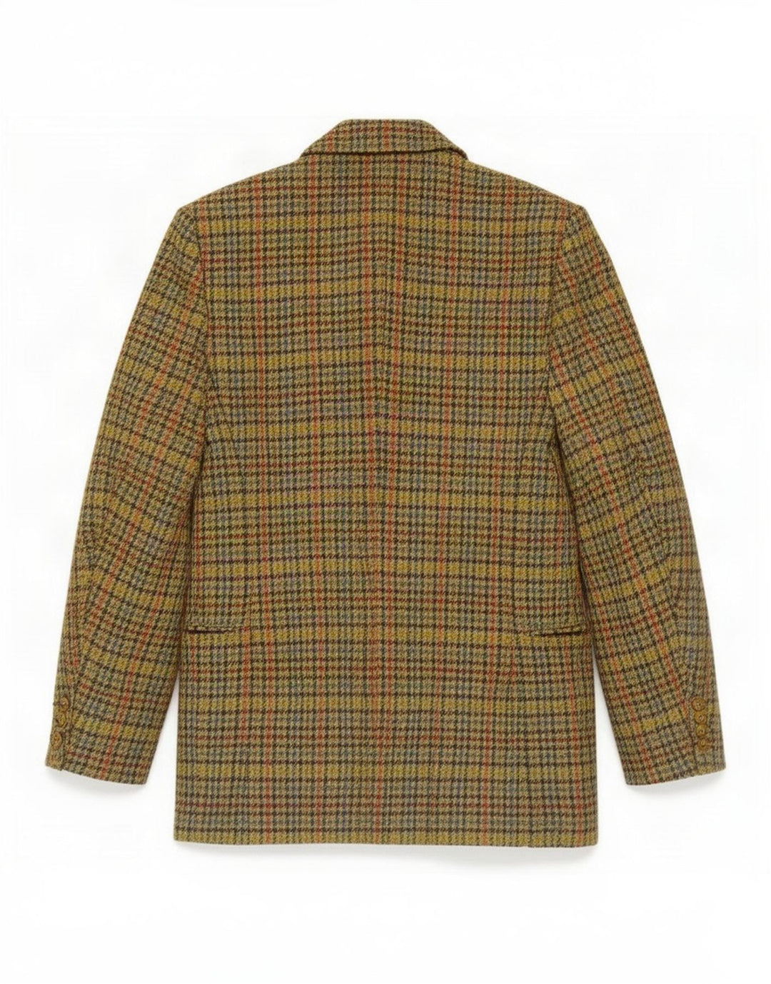 Vintage dame 3-knaps blazerjakke UK 10 Small Green Houndstooth Classic