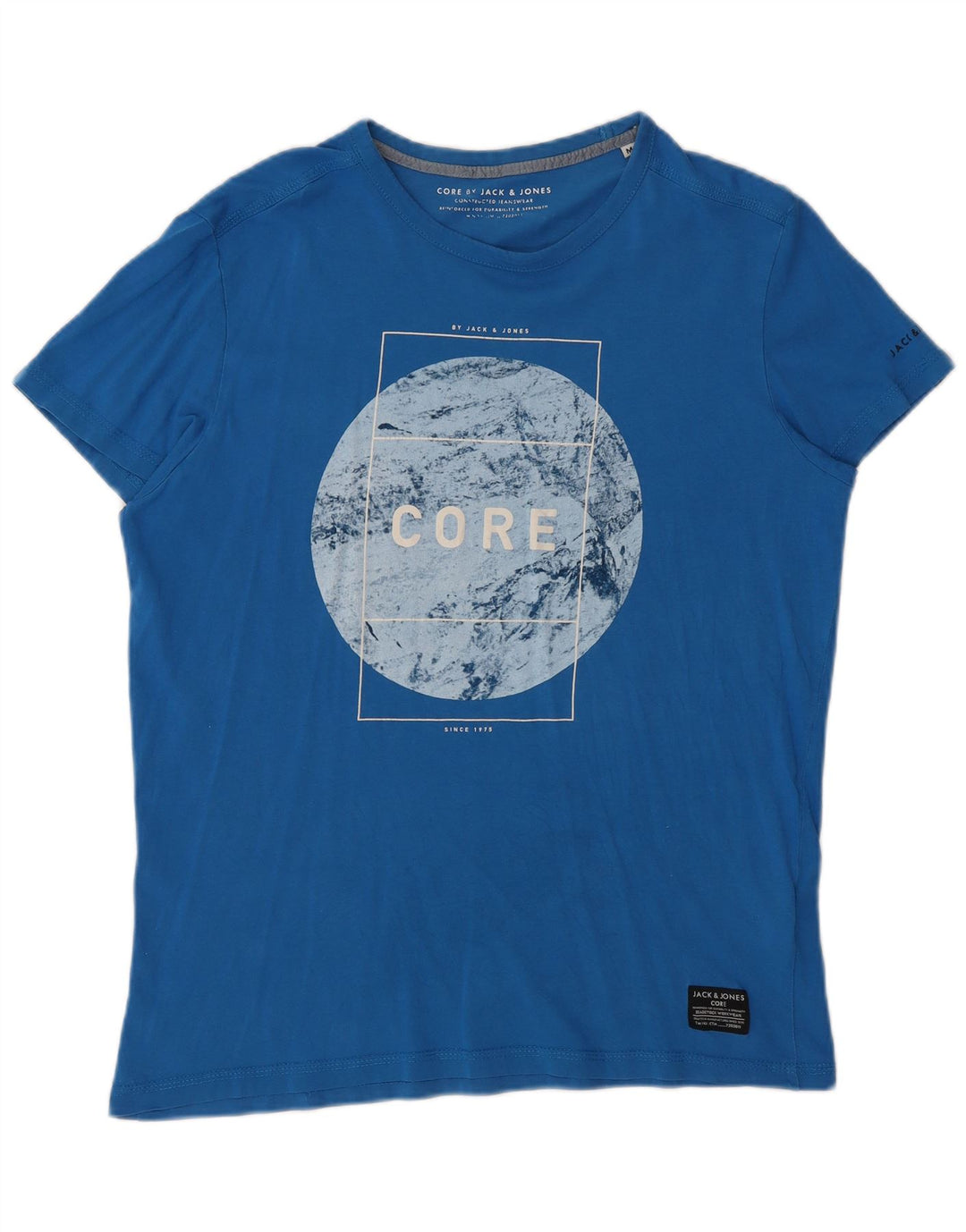 Jack & Jones Herre grafisk T-shirt Top Medium Blue Bomuld