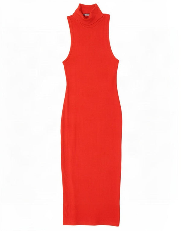 Zara Womens Sleeveless Bodycon Dress UK 8 Small Red
