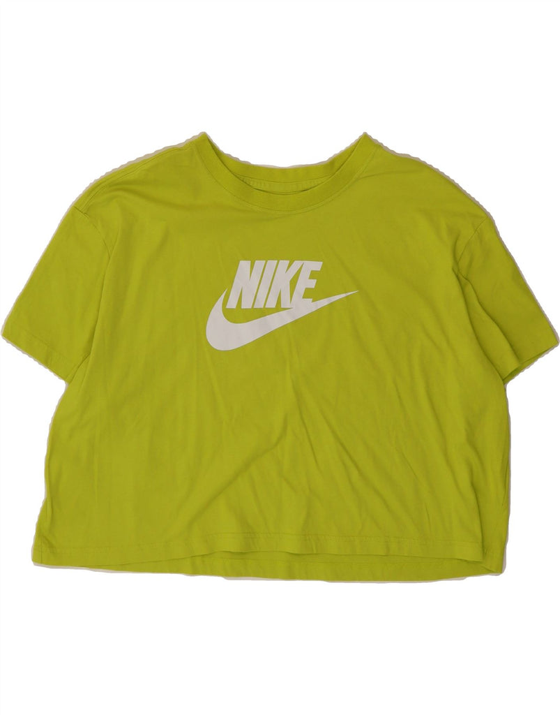 NIKE Womens Crop Loose Fit Graphic T-Shirt Top 2XL Green Cotton Vintage Nike and Second-Hand Nike from Messina Hembry 