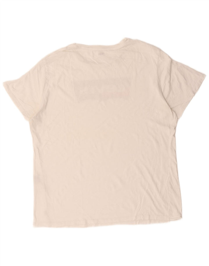 Levi's Herre grafisk T-shirt top XL hvid bomuld