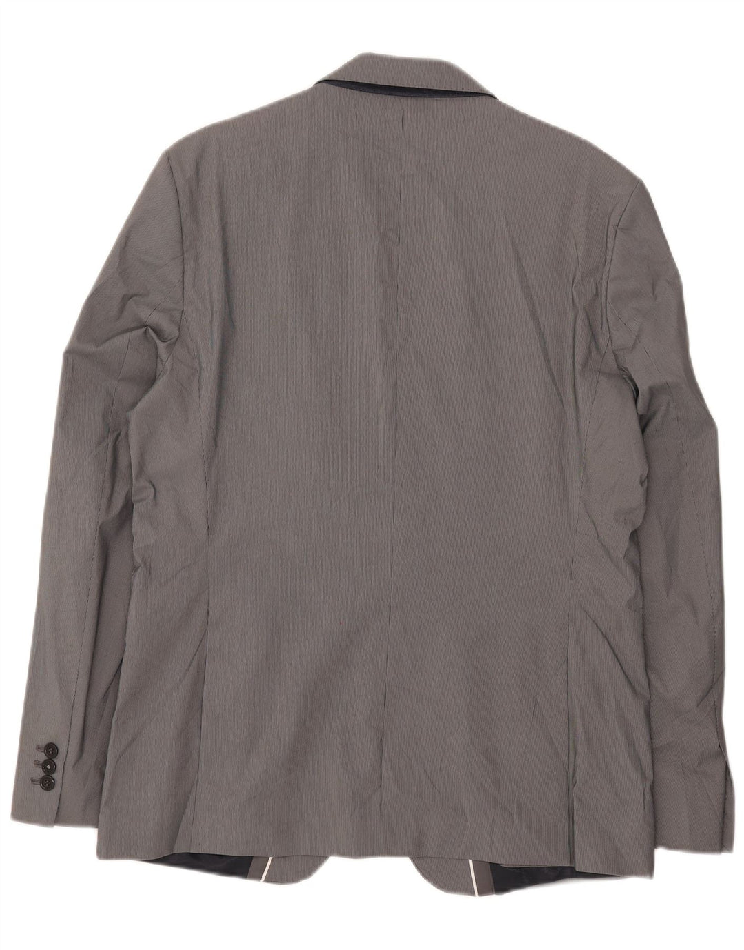Zara Herre 2-knaps blazerjakke EU 54 XL Grå nålestribet polyester