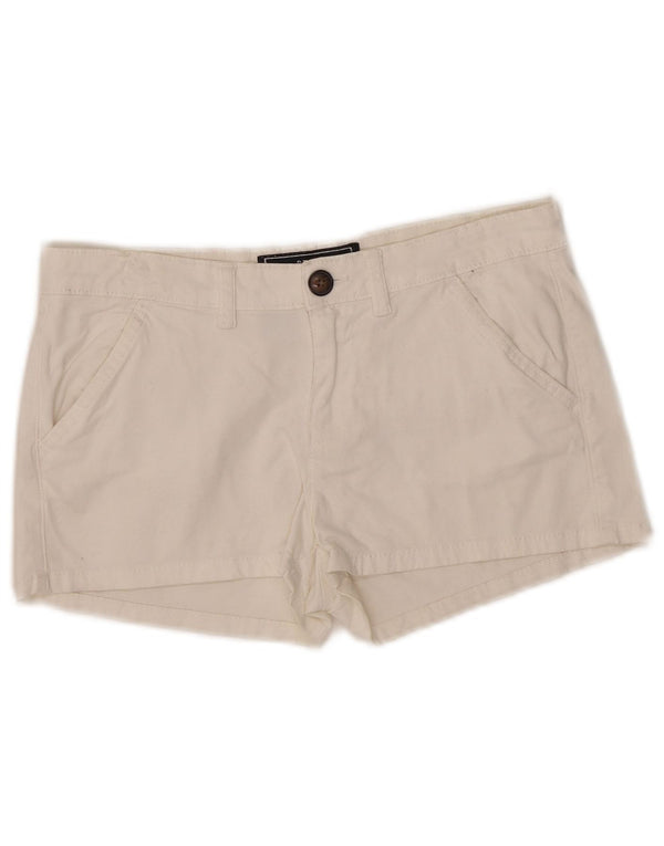 Superdry Hot Pants til kvinder XS W27 Hvid bomuld