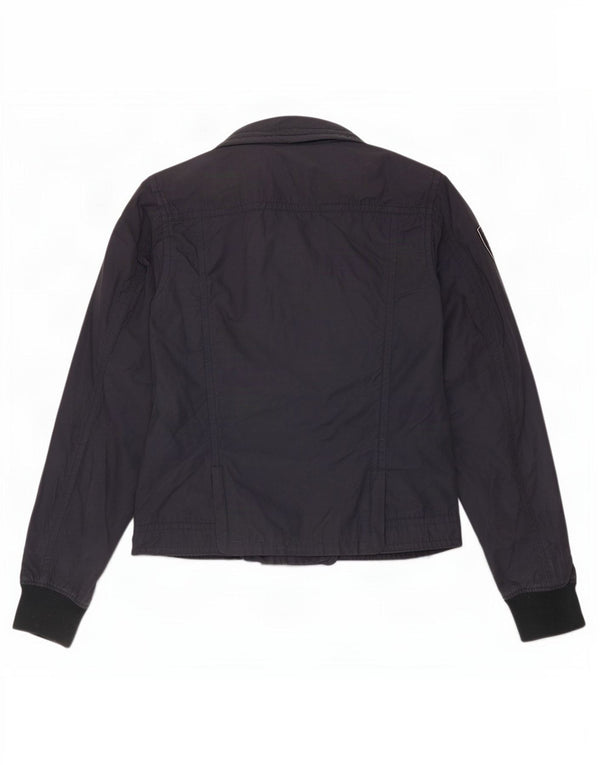 Playlife Womens Bomber Jacket UK 16 Large Navy Blue Cotton