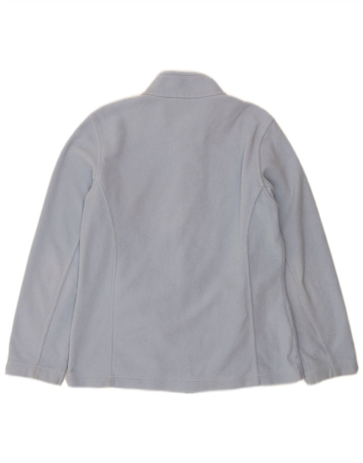 Marks & Spencer Dame Oversized Fleecejakke UK 10 Small Blue Polyester