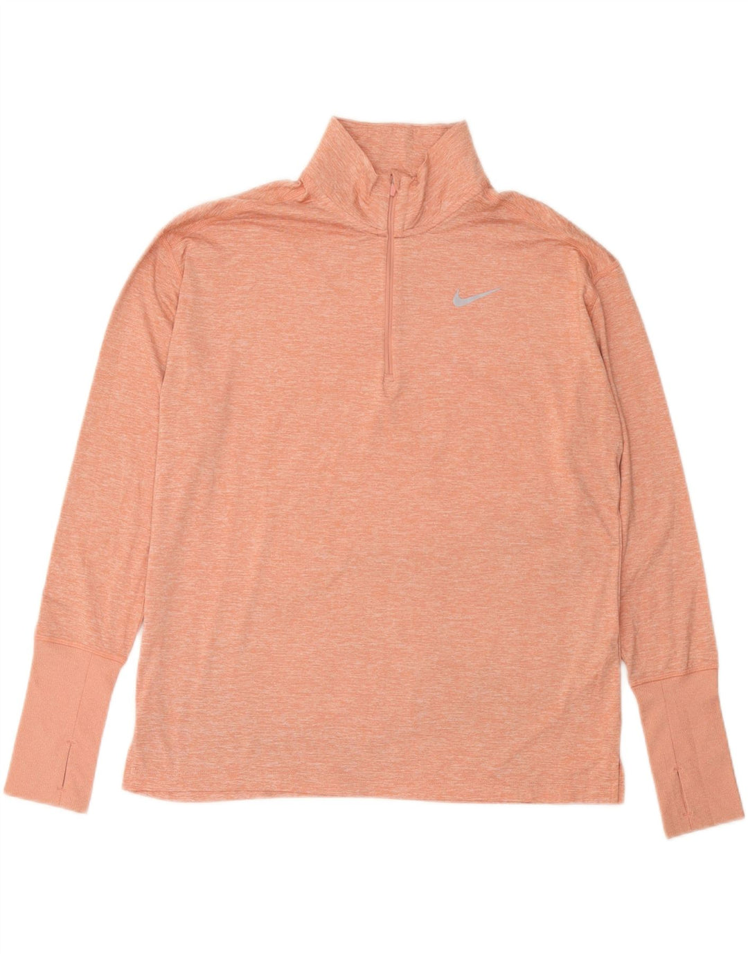 NIKE Dame Dri Fit Pullover Træningsdragt Top UK 16 Large Pink Flecked