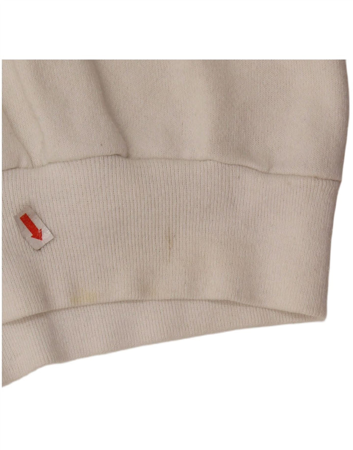 TULTEX Dame Grafisk Sweatshirt Jumper UK 16 Stor Hvid Bomuld