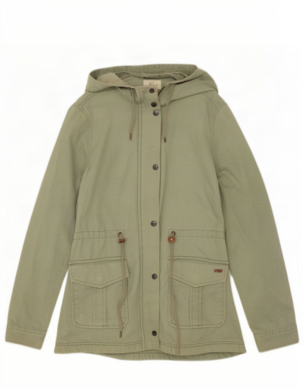 Levi's Womens Hooded Utility Jacket UK 10 Small Green Cotton
