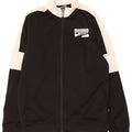 PUMA Boys Graphic Tracksuit Top Jacket 13-14 Years Black Colourblock