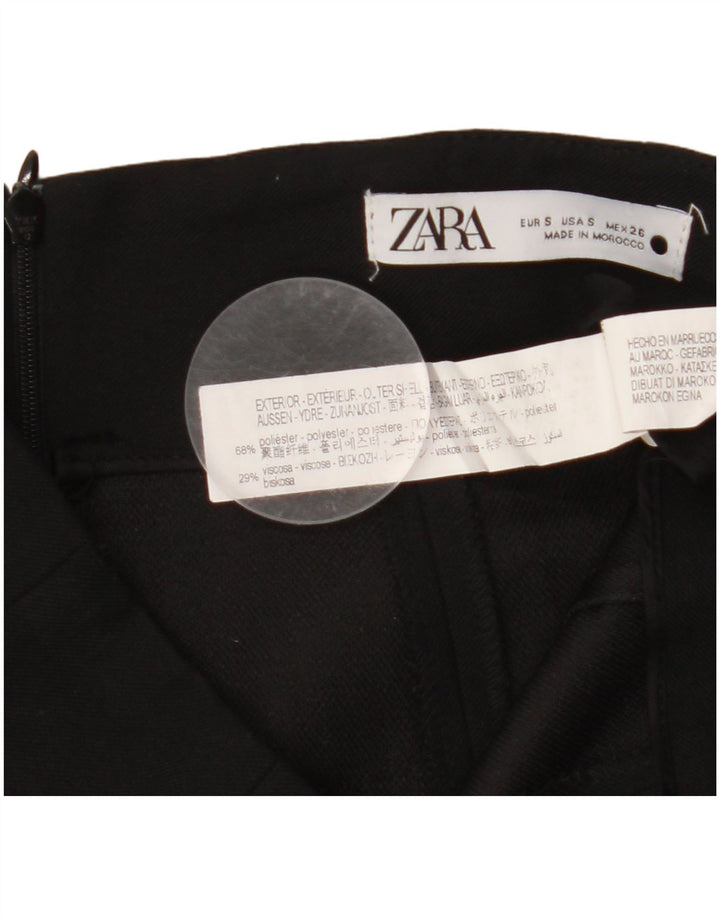 ZARA Mini-nederdel til kvinder Small W26 sort polyester