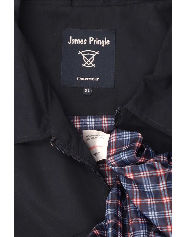 James Pringle Herre Bomber Jacket UK 42 XL Navy Blue Polyester