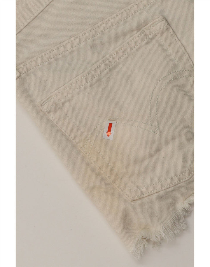 Levi's Distressed denimshorts til kvinder W25 XS hvid bomuld