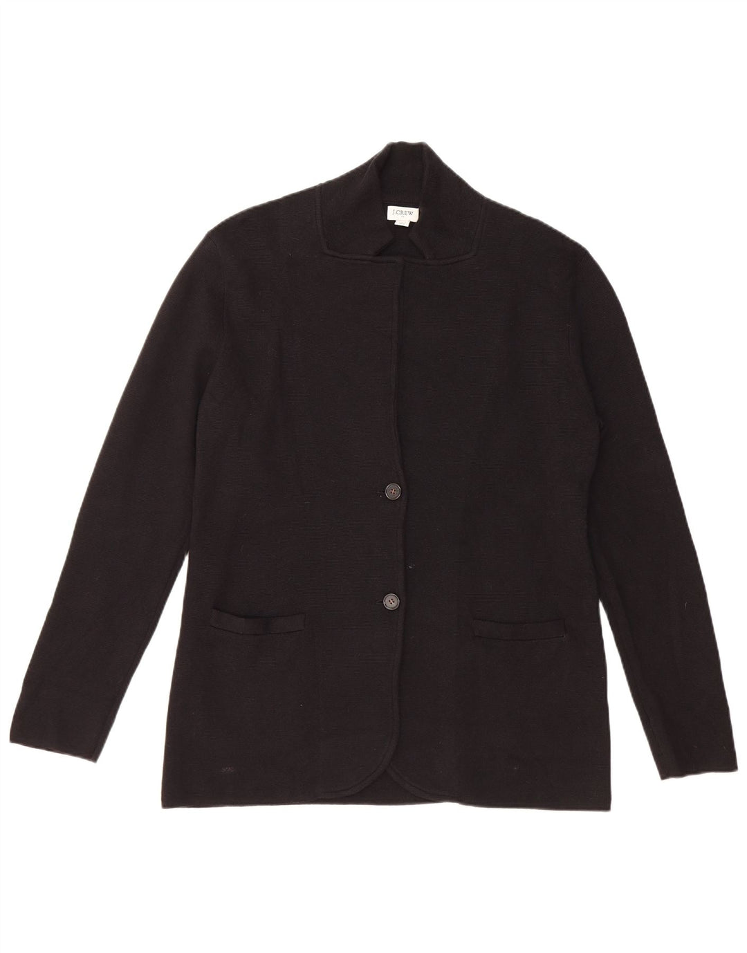 J. Crew Dame Cardigan Sweater UK 16 Stor Sort Bomuld