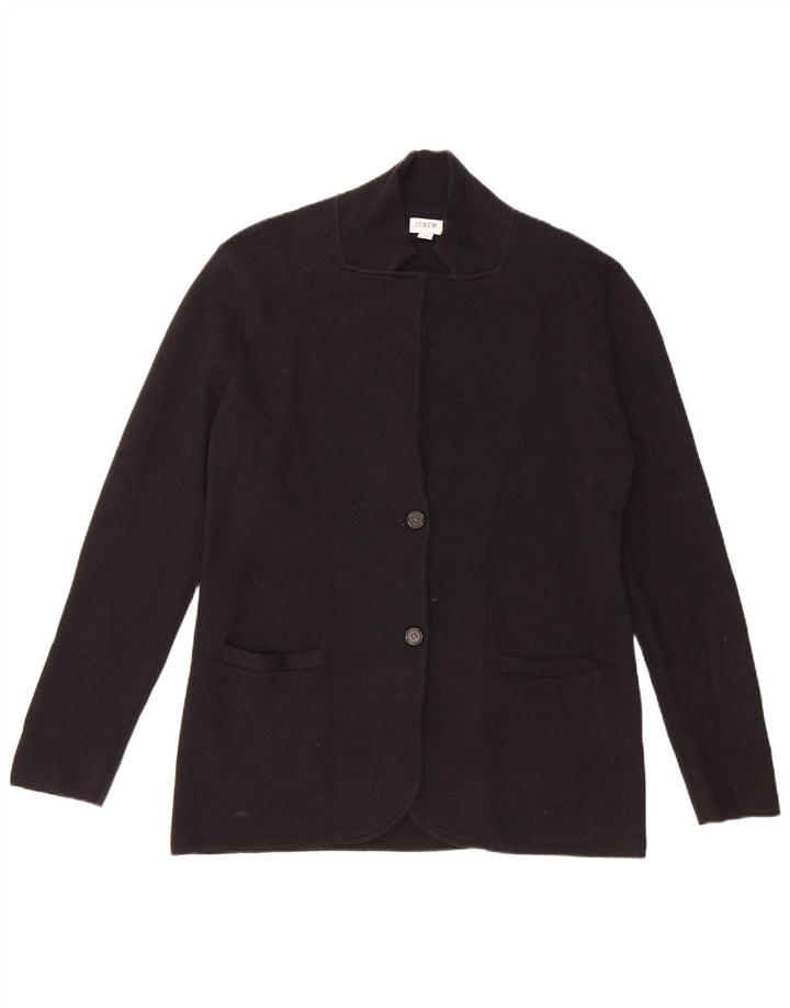 J. Crew Dame Cardigan Sweater UK 16 Stor Sort Bomuld