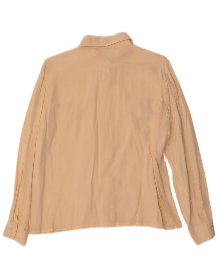Vintage dameskjorte bluse UK 16 Large Beige