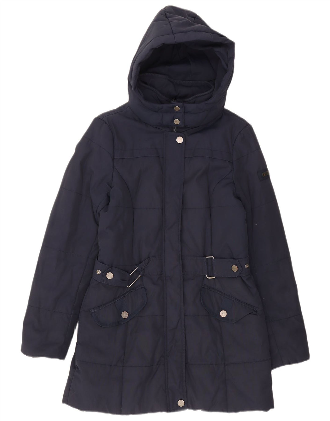 Esprit Dame Hætte Polstret Frakke UK 10 Small Navy Blue Polyamide
