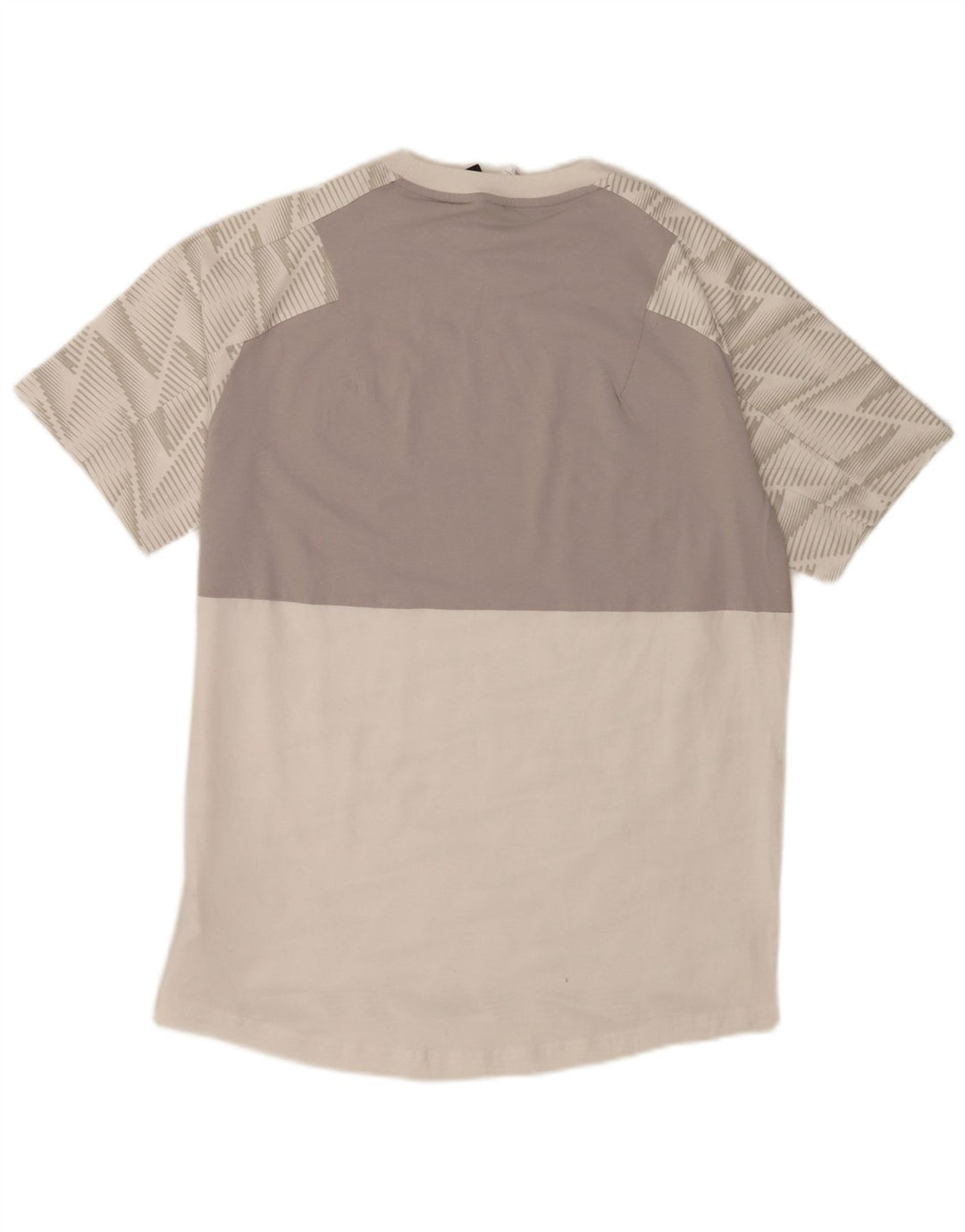 Adidas Herre T-Shirt Top Medium Hvid Geometrisk Bomuld
