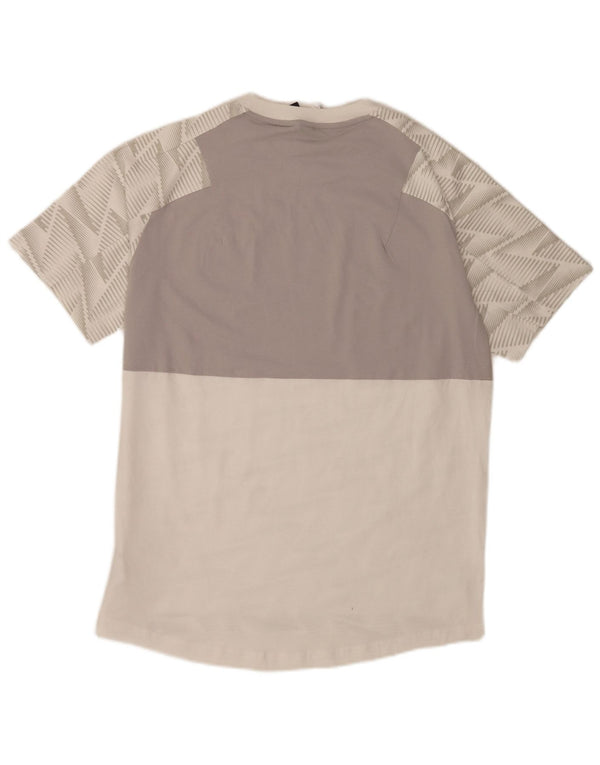 Adidas Herre T-Shirt Top Medium Hvid Geometrisk Bomuld