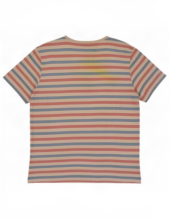 Crew Clothing Herre T-Shirt Top Stor Flerfarvet Stribet Bomuld