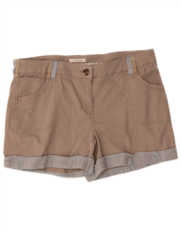 White Stuff Womens Shorts UK 12 Medium W34 Beige Bomuld