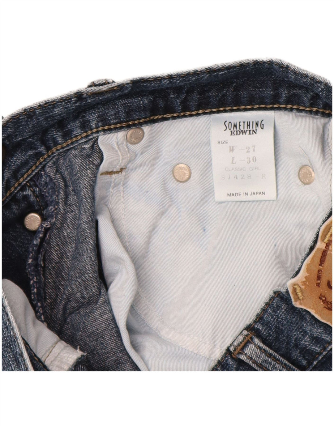 SOMETHING EDWIN Piger Højtaljede lige jeans 13-14 år W27 L30 Blå