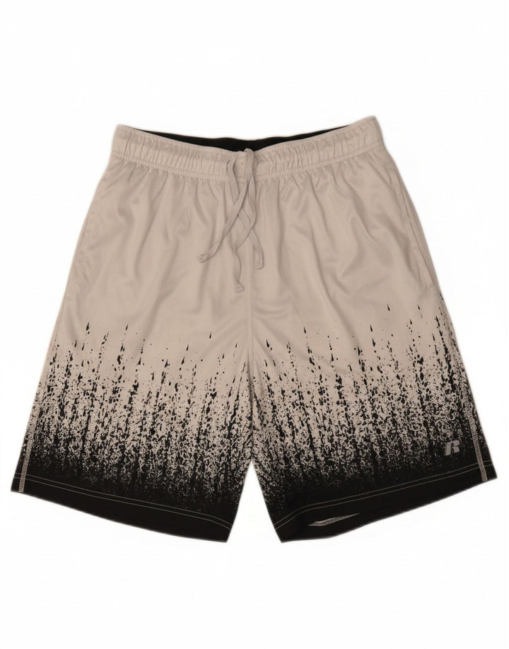 RUSSELL ATHLETIC Mens Sport Shorts Medium White Colourblock