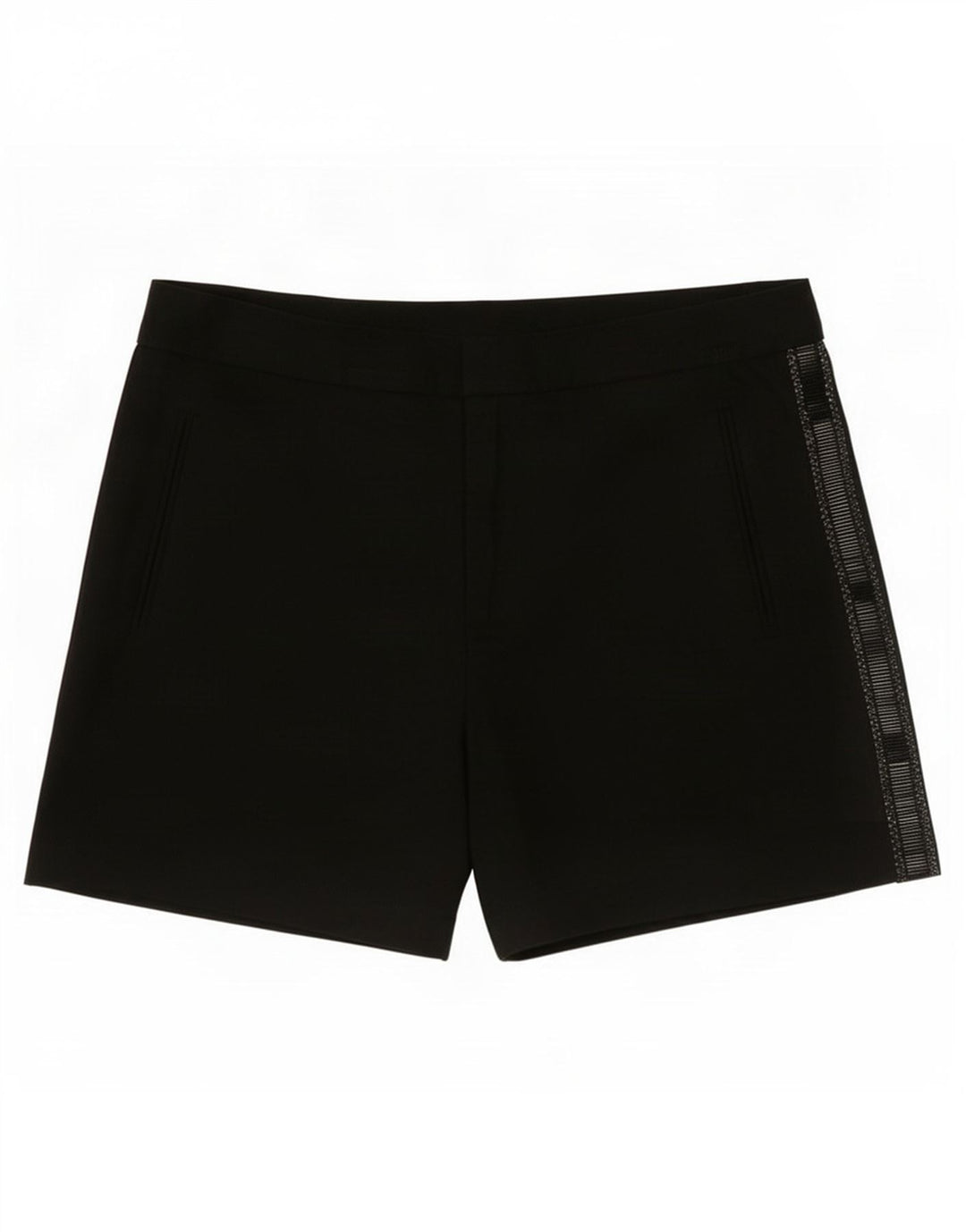 Zara Kvinders Højtaljede Casual Shorts Medium W28 Sort Polyester
