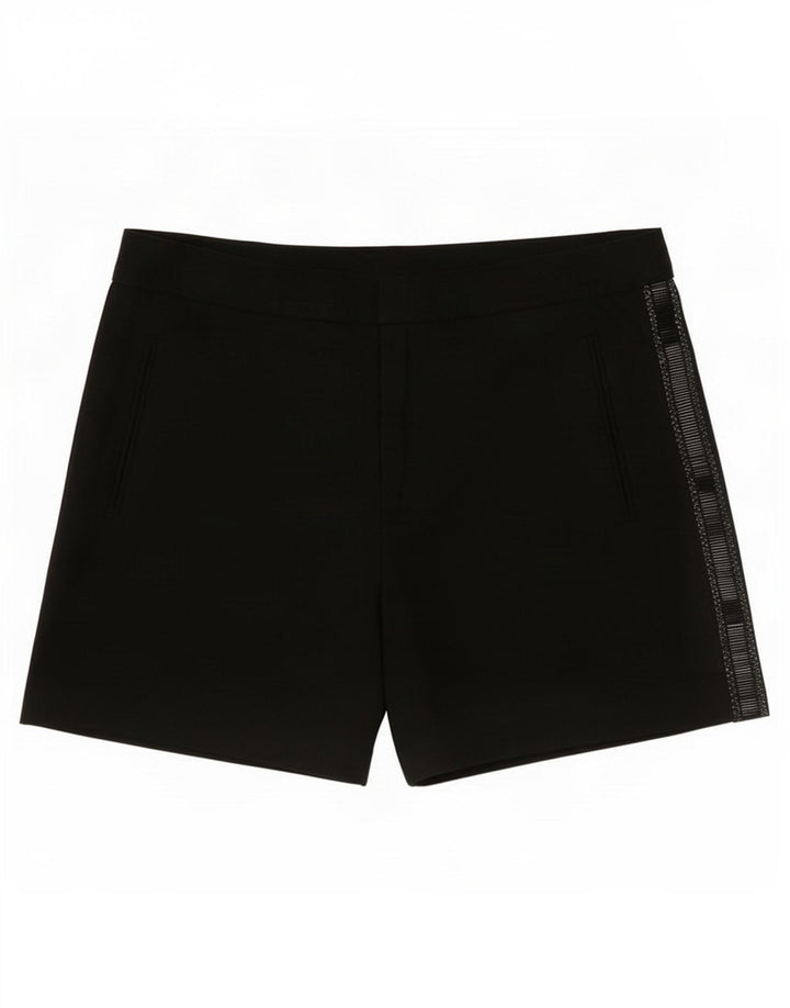Zara Kvinders Højtaljede Casual Shorts Medium W28 Sort Polyester