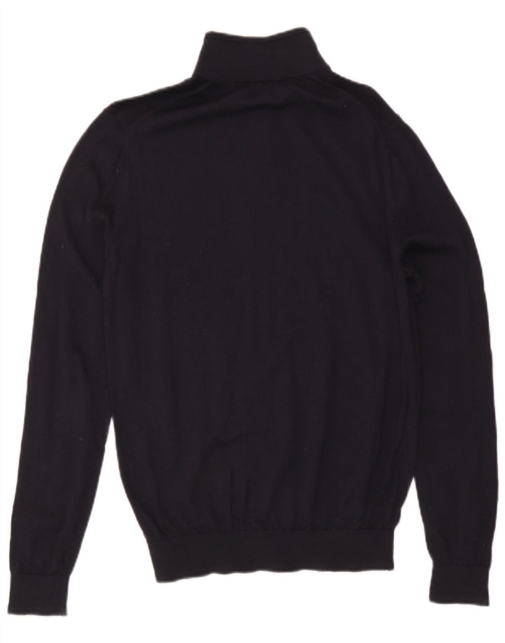 Reiss Herre Zip Neck Jumper Sweater Large Navy Blue